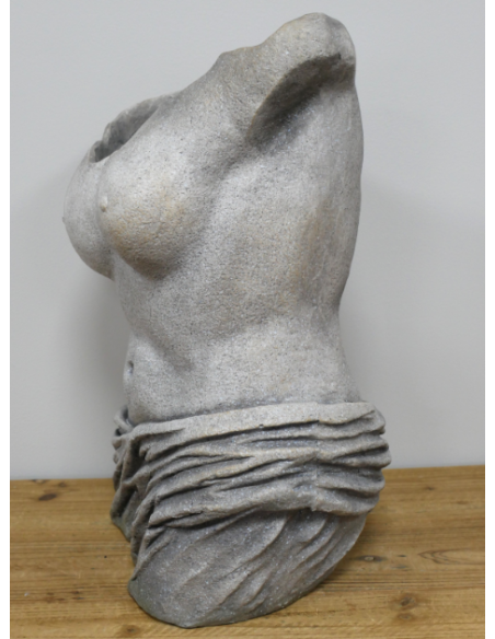 Buste Féminin Artistique – Jardinière Décorative en MGO (50 cm)