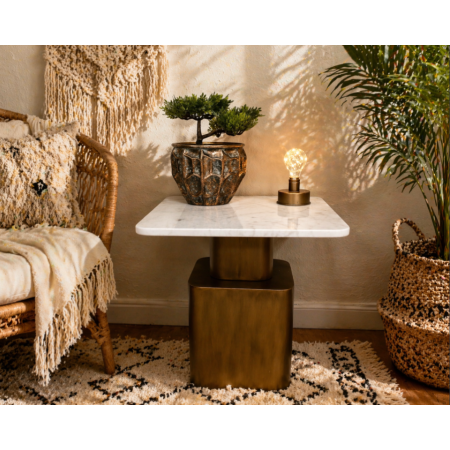 Table d’appoint design plateau marbre...