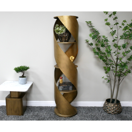 Bibliothèque colonne design torsadée...