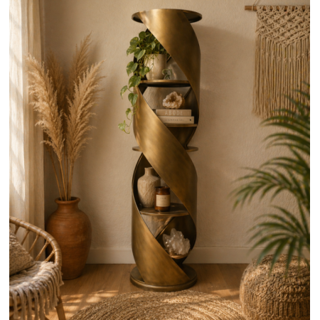 Bibliothèque colonne design torsadée...