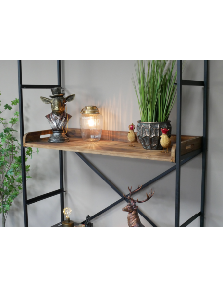 Étagère industrielle bois et métal Design loft 200x110x40