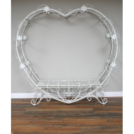 Banc Cœur Romantique en Métal – Love...