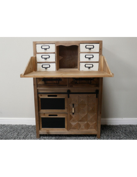 Secrétaire Bohème Élégance – Bois Naturel & Esprit Atelier