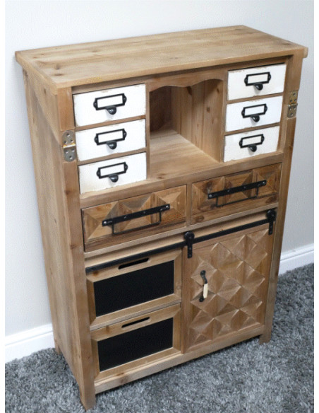 Secrétaire Bohème Élégance – Bois Naturel & Esprit Atelier