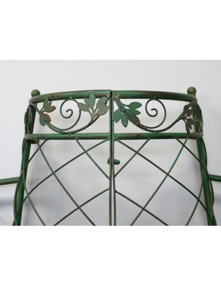 Banc Circulaire Élysée – Élégance Botanique en Fer Patiné