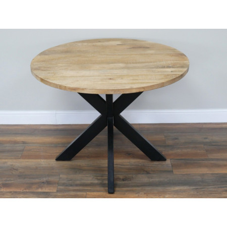 Table à manger ronde bois et métal –...