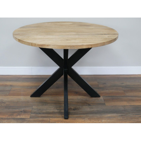 Table à manger ronde bois et métal –...