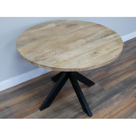 Table à manger ronde bois et métal –...