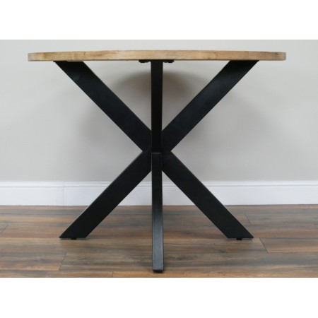 Table à manger ronde bois et métal –...