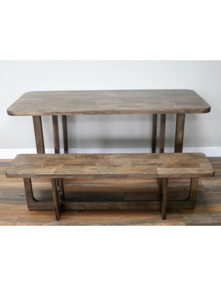 Table à manger bois massif – Table salle à manger élégante 180 cm