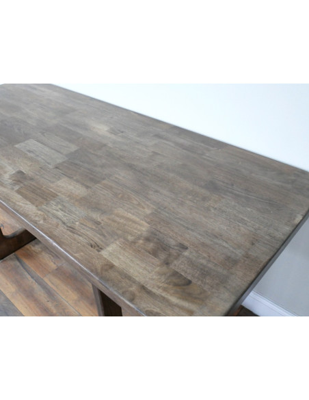 Table à manger bois massif – Table salle à manger élégante 180 cm