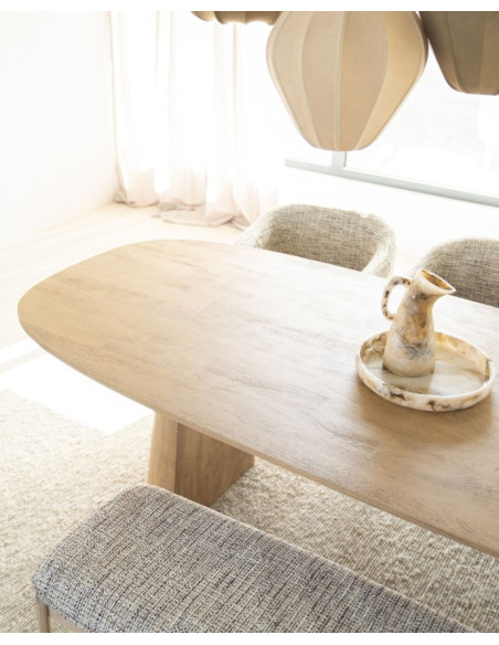 Table à manger bois Lune – Table design 240 ou 300 cm (2 finitions)