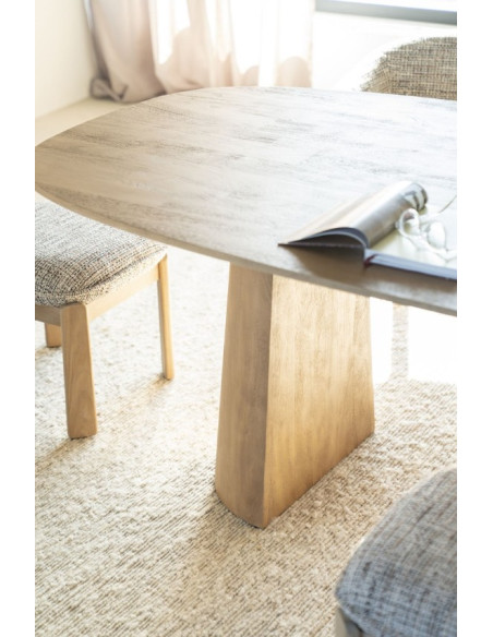 Table à manger bois Lune – Table design 240 ou 300 cm (2 finitions)