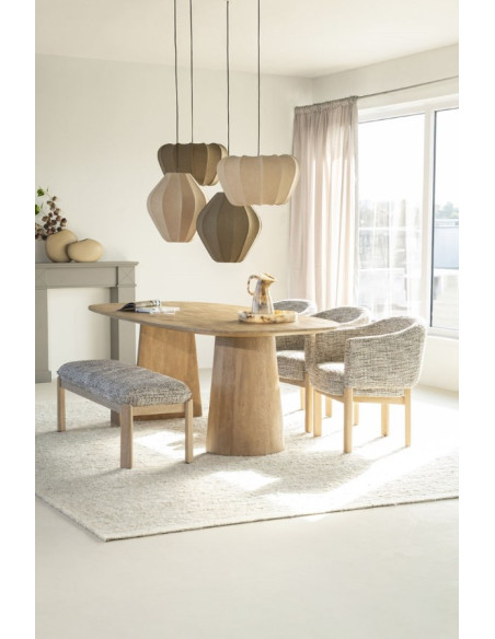 Table à manger bois Lune – Table design 240 ou 300 cm (2 finitions)