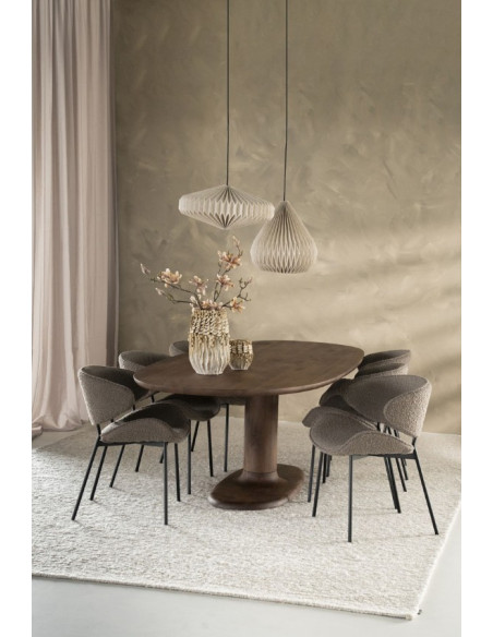 Table à manger bois Coco – Table ovale design 240 ou 300 cm (2finitions)