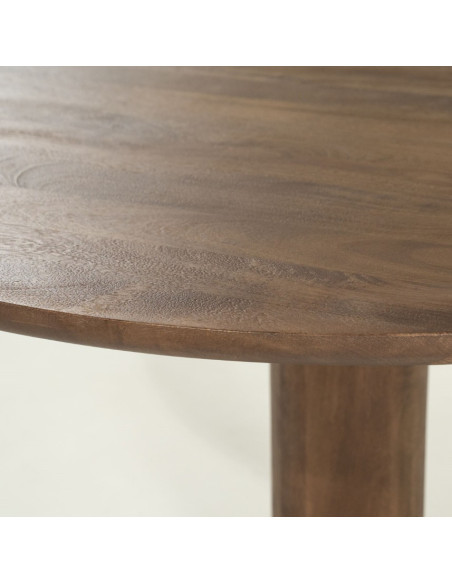 Table à manger ronde bois Coco 130 cm – 4 à 6 personnes (2 finitions)