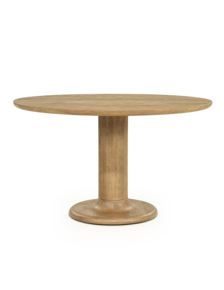 Table à manger ronde bois Coco 130 cm – 4 à 6 personnes (2 finitions)