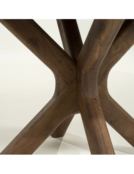 Table à manger ronde bois Tycho 150 cm – 6 personnes (2 finitions)