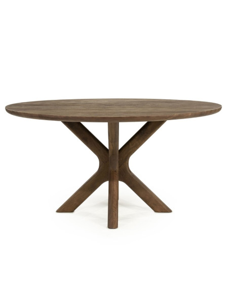 Table à manger ronde bois Tycho 150 cm – 6 personnes (2 finitions)