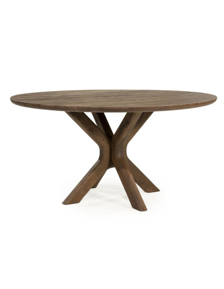 Table à manger ronde bois Tycho 150 cm – 6 personnes (2 finitions)