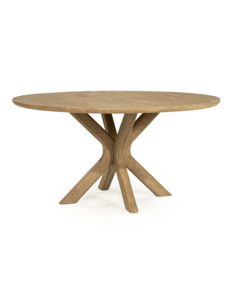 Table à manger ronde bois Tycho 150 cm – 6 personnes (2 finitions)