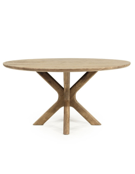 Table à manger ronde bois Tycho 150 cm – 6 personnes (2 finitions)