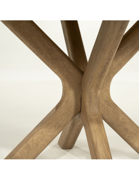 Table à manger ronde bois Tycho 150 cm – 6 personnes (2 finitions)