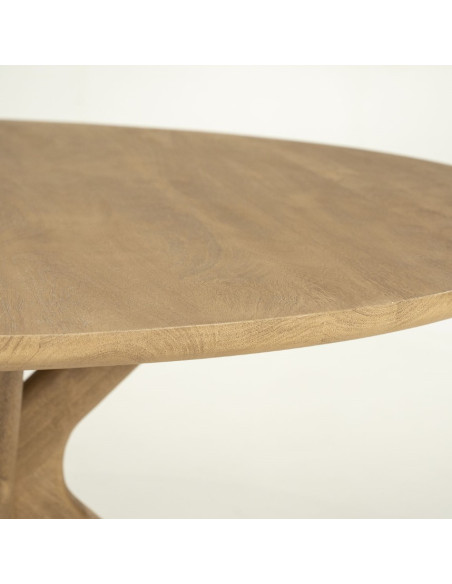 Table à manger ronde bois Tycho 150 cm – 6 personnes (2 finitions)