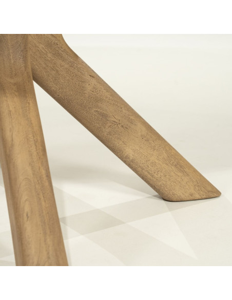Table à manger ronde bois Tycho 150 cm – 6 personnes (2 finitions)
