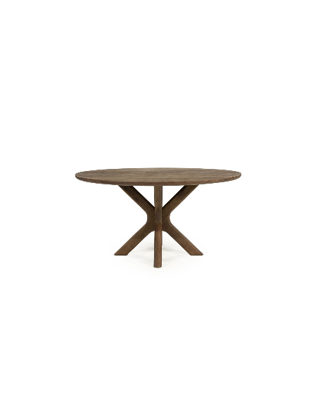 Table à manger ronde bois Tycho 150 cm – 6 personnes (2 finitions)