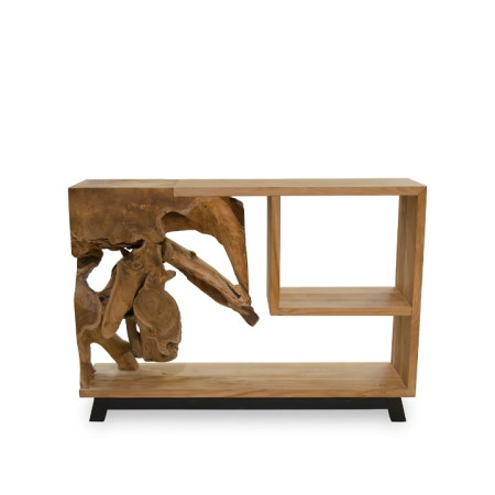 Console en bois de teck et racine –...