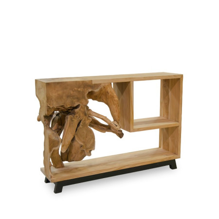 Console en bois de teck et racine –...