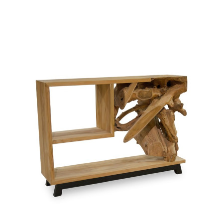 Console en bois de teck et racine –...