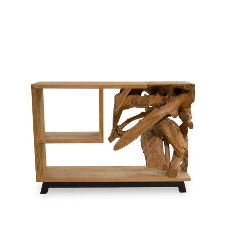 Console en bois de teck et racine –...
