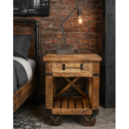 Table de chevet style Indus en bois...