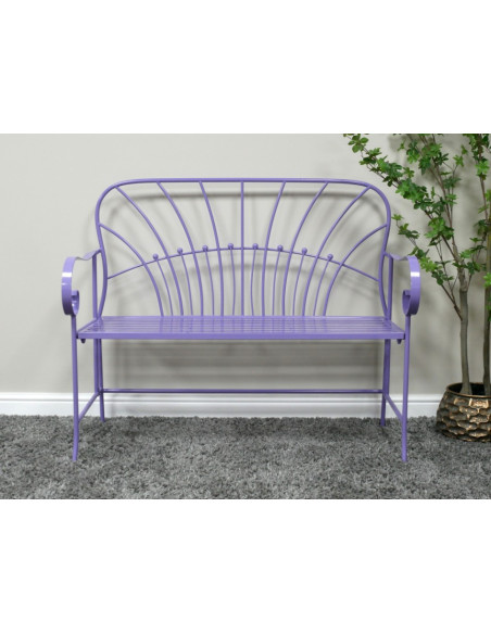 Banc de Jardin Lilas en Métal Design