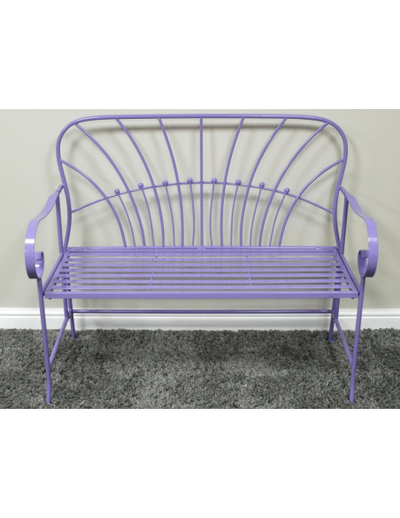 Banc de Jardin Lilas en Métal Design