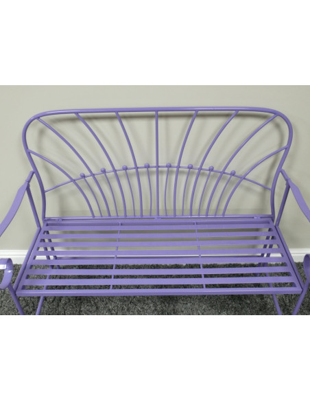 Banc de Jardin Lilas en Métal Design