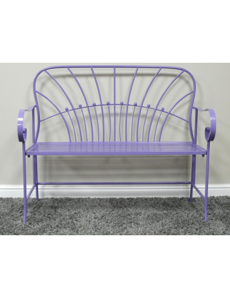Banc de Jardin Lilas en Métal Design
