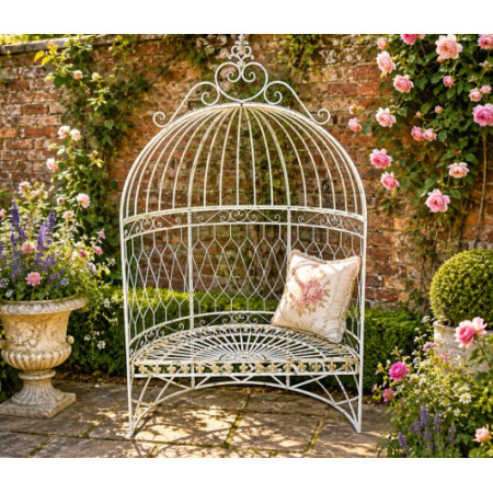 Banc Arche Romantique en Métal Vieilli Banc Arche Romantique en Métal Vieilli
