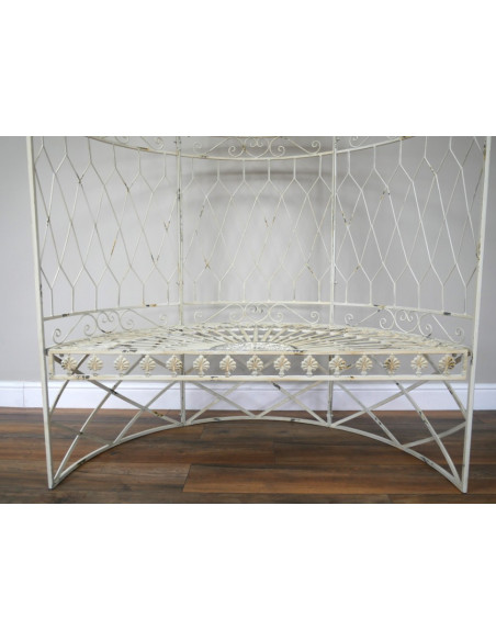 Banc Arche Romantique en Métal Vieilli