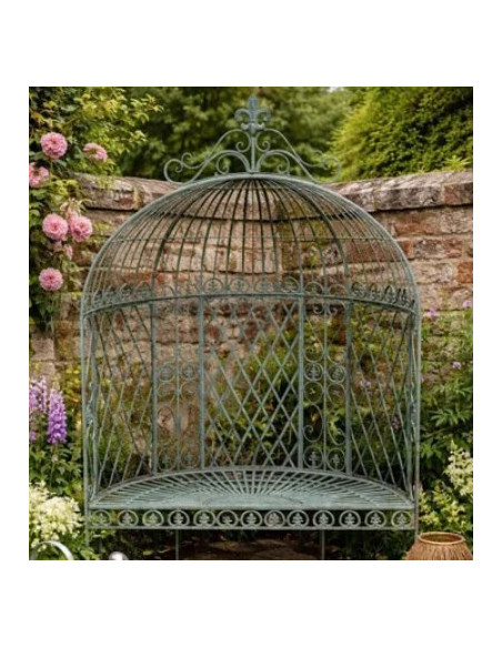 Banc de jardin demi arche style antique