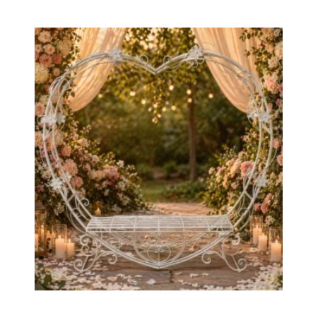Banc Cœur Romantique en Métal – Love... Banc Cœur Romantique en Métal – Love...