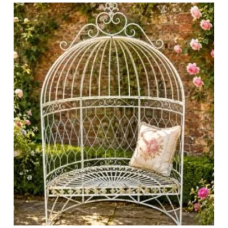 Banc Arche Romantique en Métal Vieilli Banc Arche Romantique en Métal Vieilli