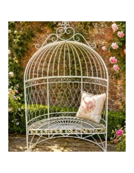 Banc Arche Romantique en Métal Vieilli