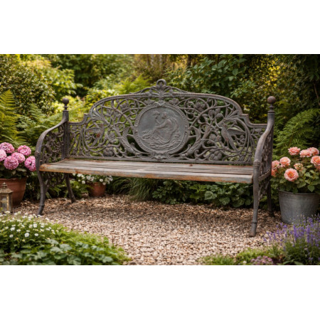 Grand Banc de Jardin Romantique en Fonte Grand Banc de Jardin Romantique en Fonte