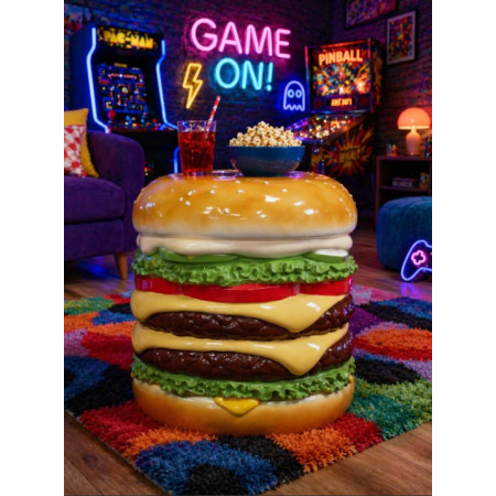 Table d’appoint Burger géant en...
