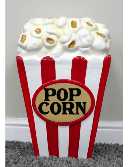 Table d’appoint Popcorn géant en résine – Mobilier déco cinéma original 46 cm