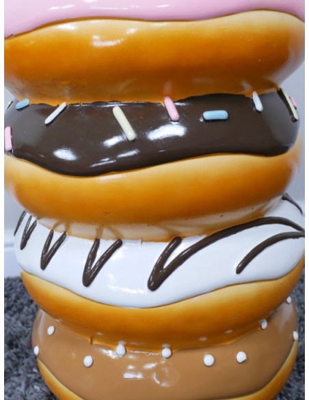 Table d’appoint Donut géant en résine – Mobilier déco gourmand original 48 cm