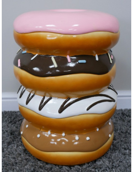 Table d’appoint Donut géant en résine – Mobilier déco gourmand original 48 cm